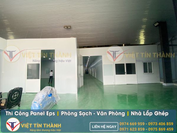 tấm panel tôn xốp eps phòng sạch xưởng sản xuất