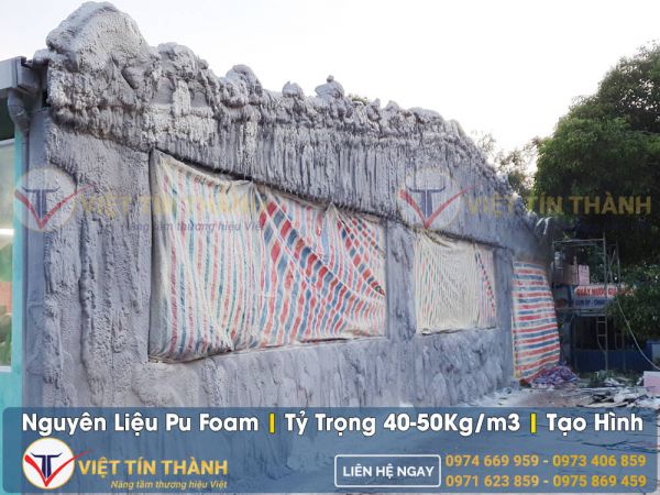 ứng dụng pu foam 2 thành phần trong thi công tạo hình