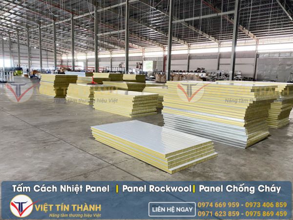 panel rockwool chống cháy thi công phòng sạch