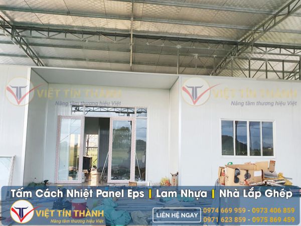 Thi công nhà lắp ghép bằng tấm panel eps cách nhiệt