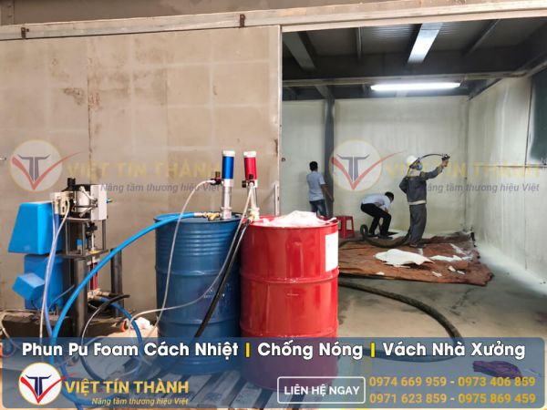 phun pu foam cách nhiệt chống nóng