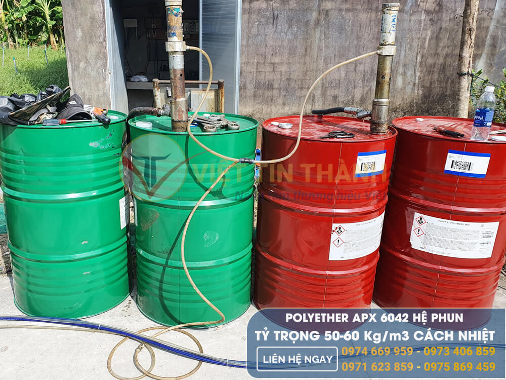 Polyether apx 6042 hệ phun cách nhiệt